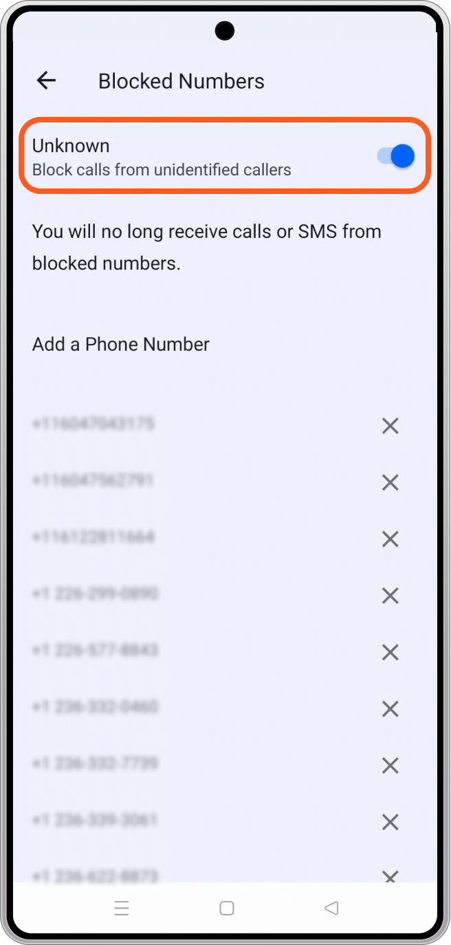 Silence Unknown Callers Android