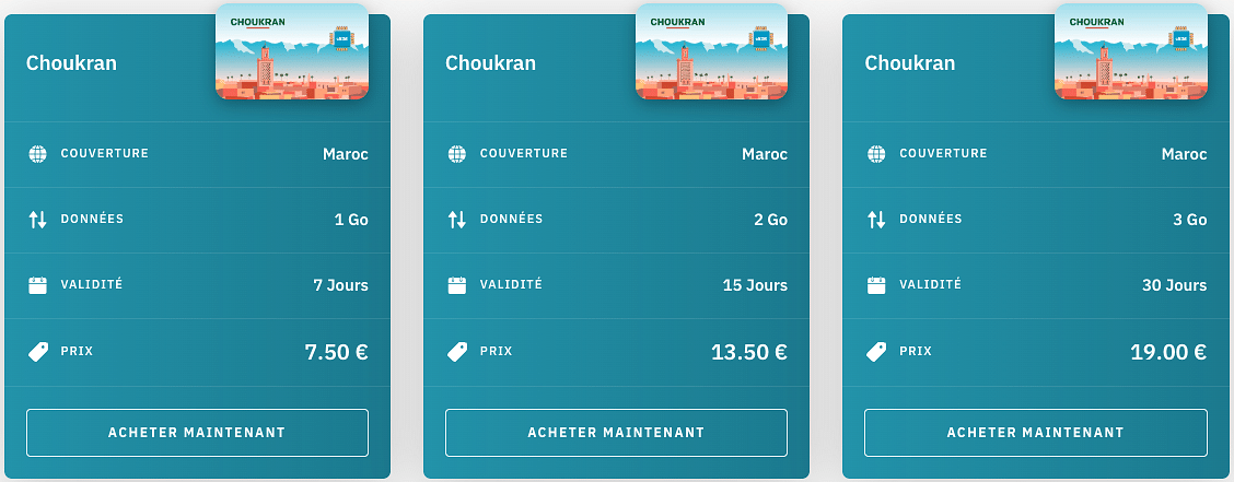 esim maroc exemples avec airalo
