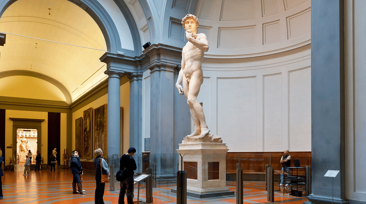 Statue of David in the Galleria dell’Accademia, Florence