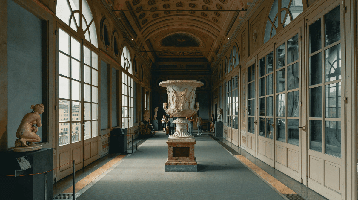 A sculpture in the Uffizi Gallery, Florence