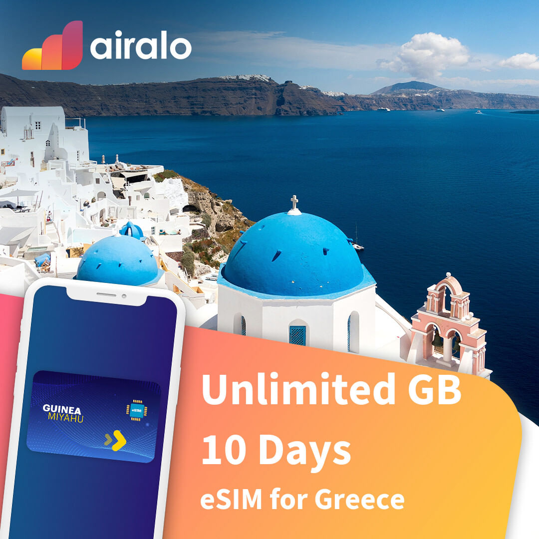 Unlimited GB Greece travel eSIM valid for 10 days