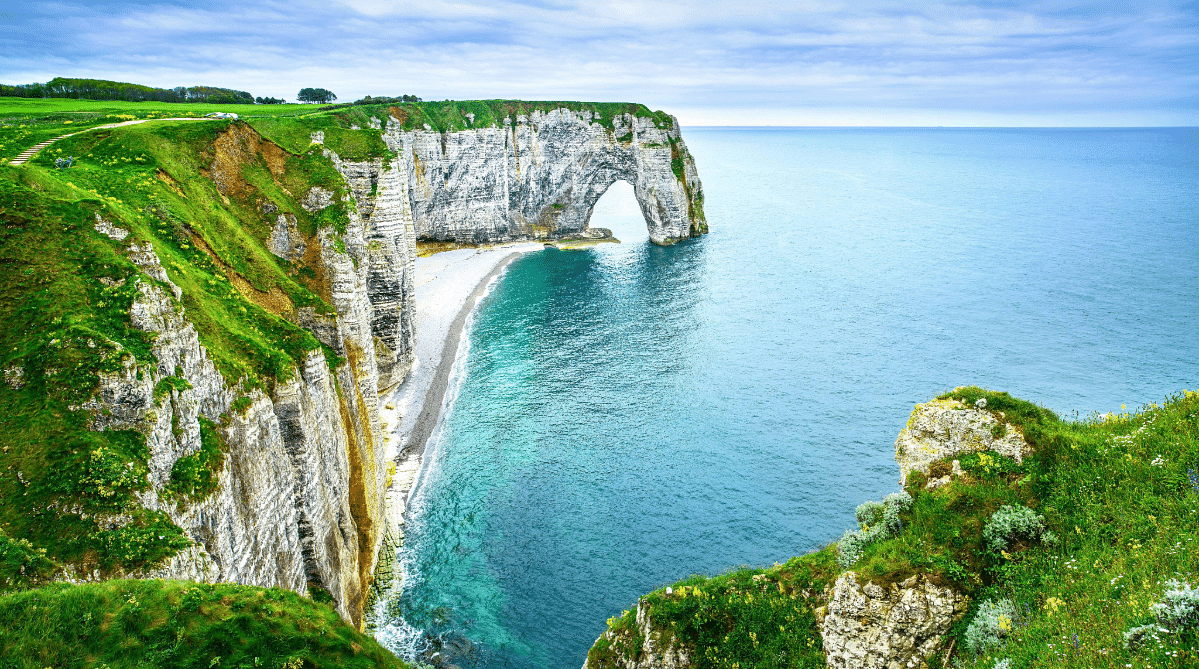 Cliffs in Etretat, Normandy