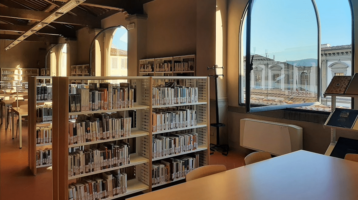 Inside Biblioteca delle Oblate, Florence
