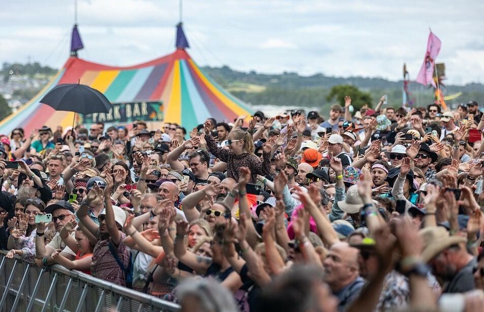 Crowd at the Glastonbury music festival