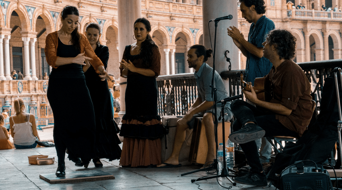 Woman dancing Flamenco in Spain