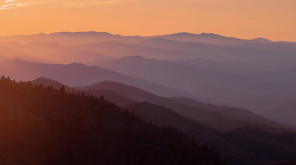 Great Smoky Mountains at sunset