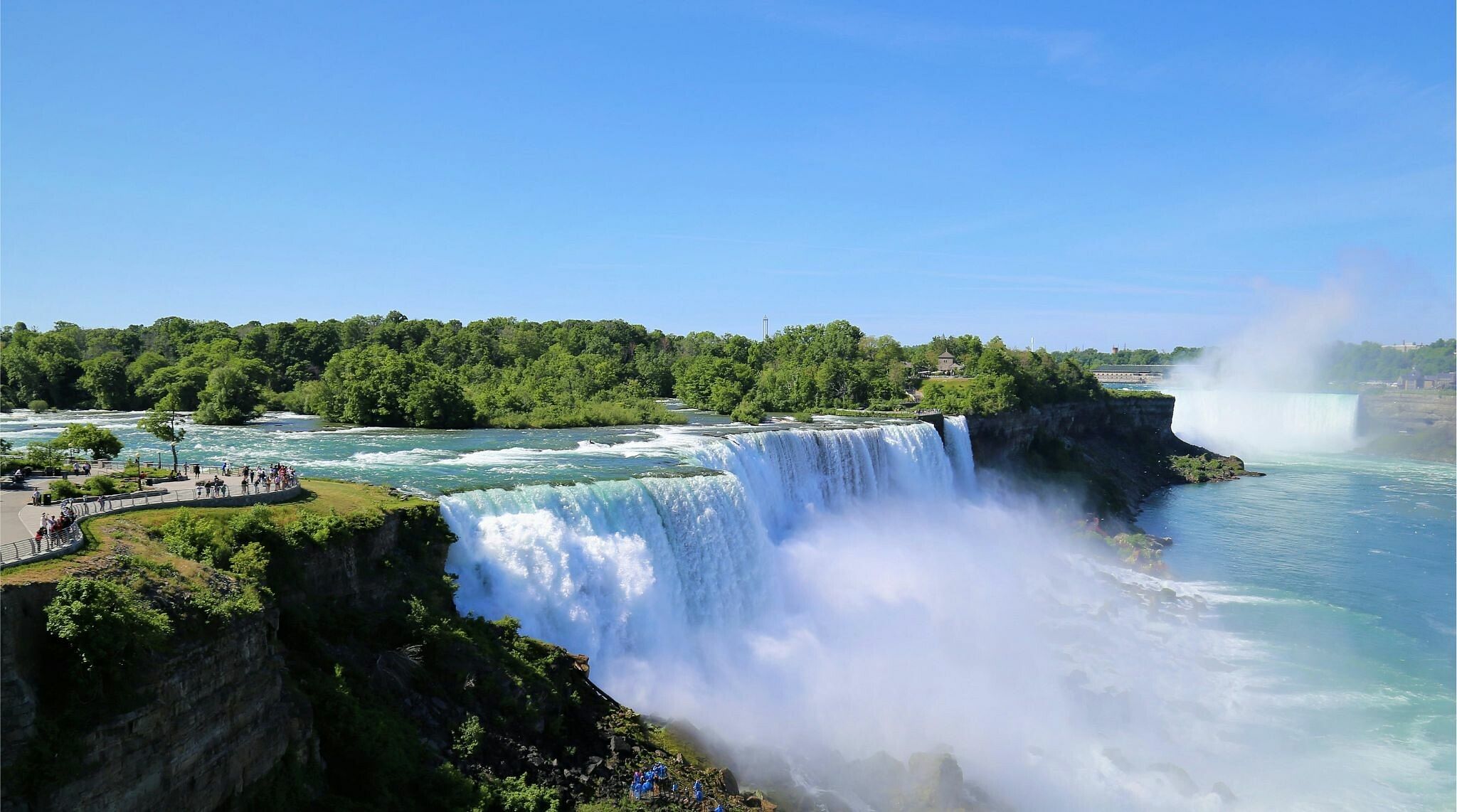 Cataratas na fronteira dos EUA com o Canadá