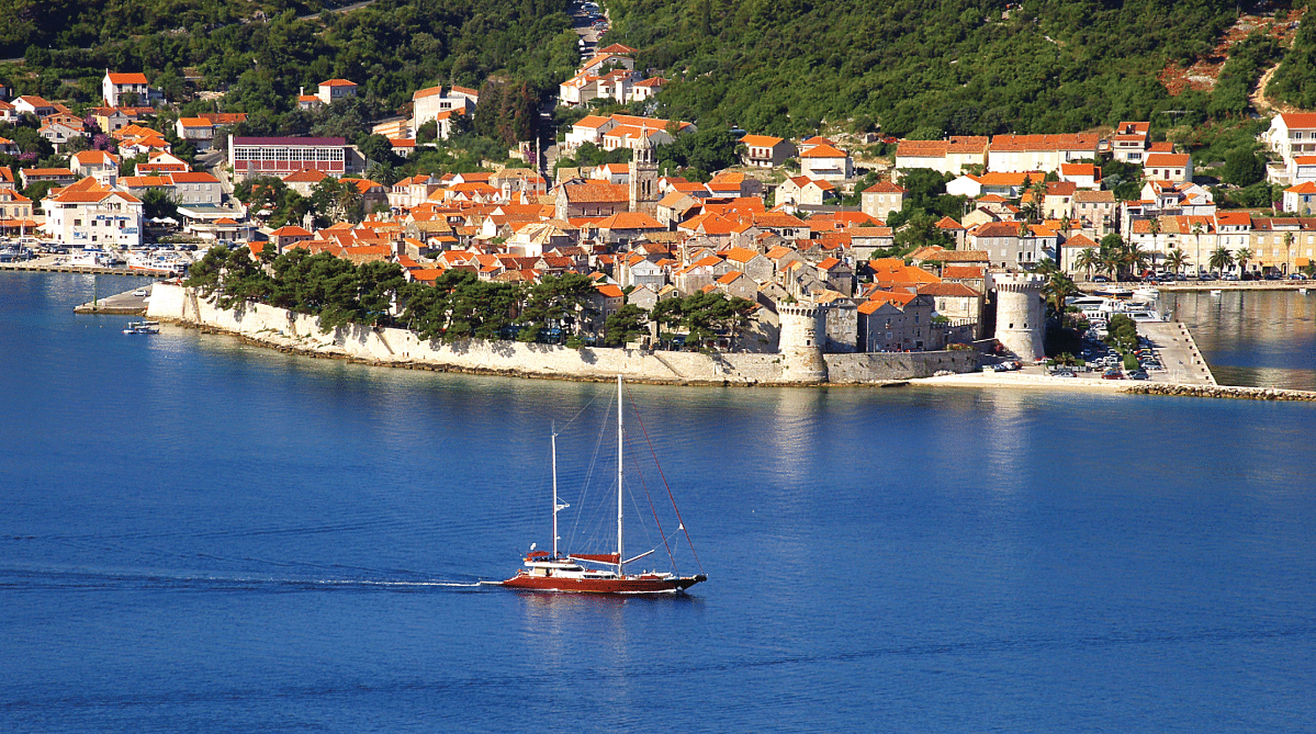 Fortified city in Korcula, Croatia