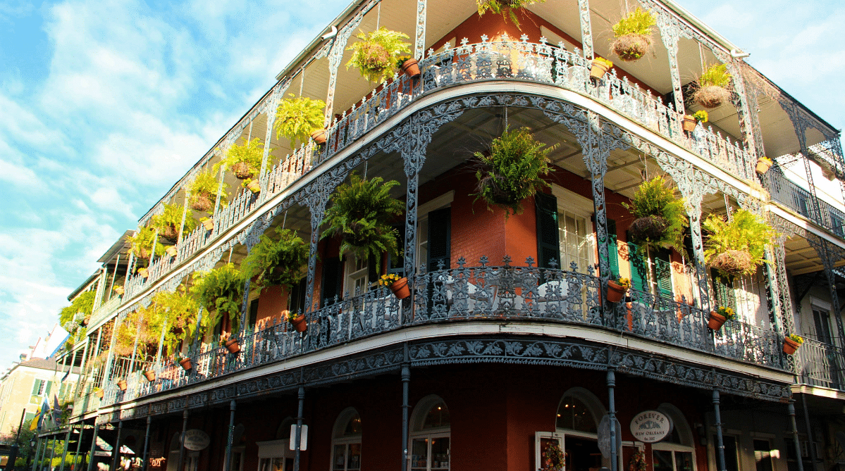 Building in the New Orleans French Quarter