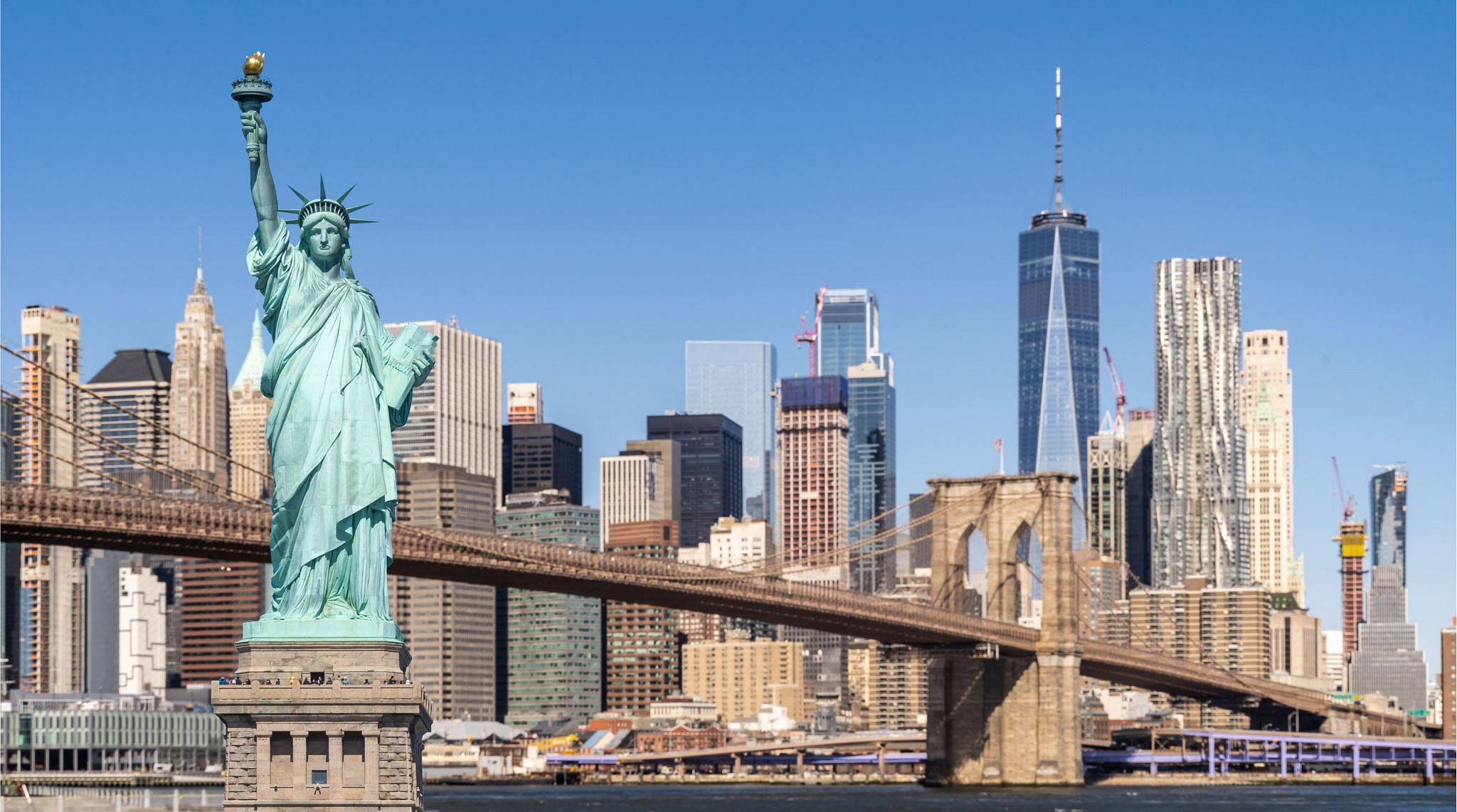 brooklyn bridge statue liberty