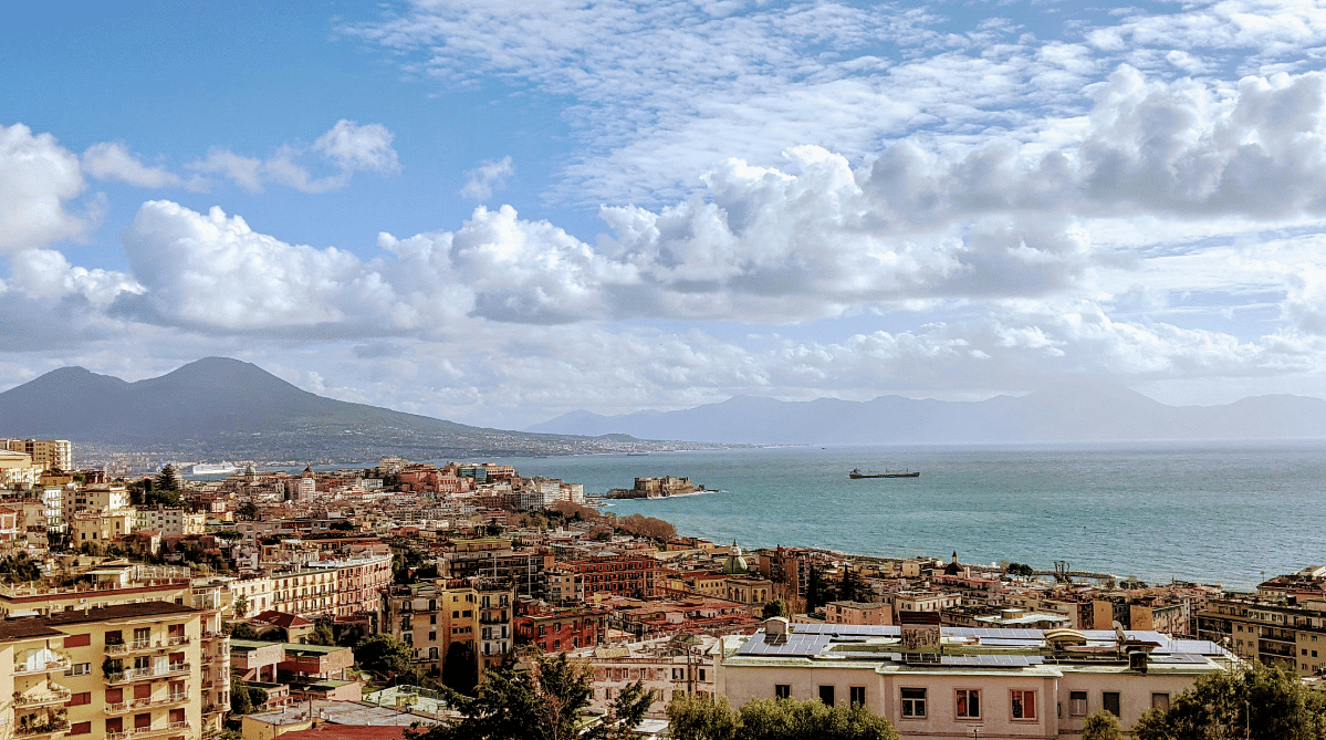 View of Naples and Mount Vesuvius