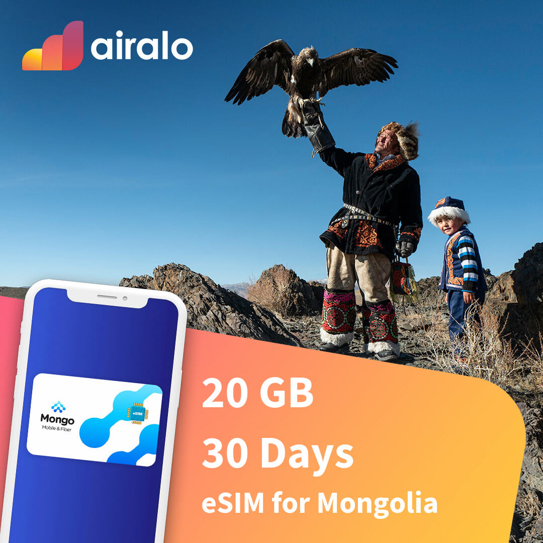20 GB Mongolia travel eSIM valid for 30 days