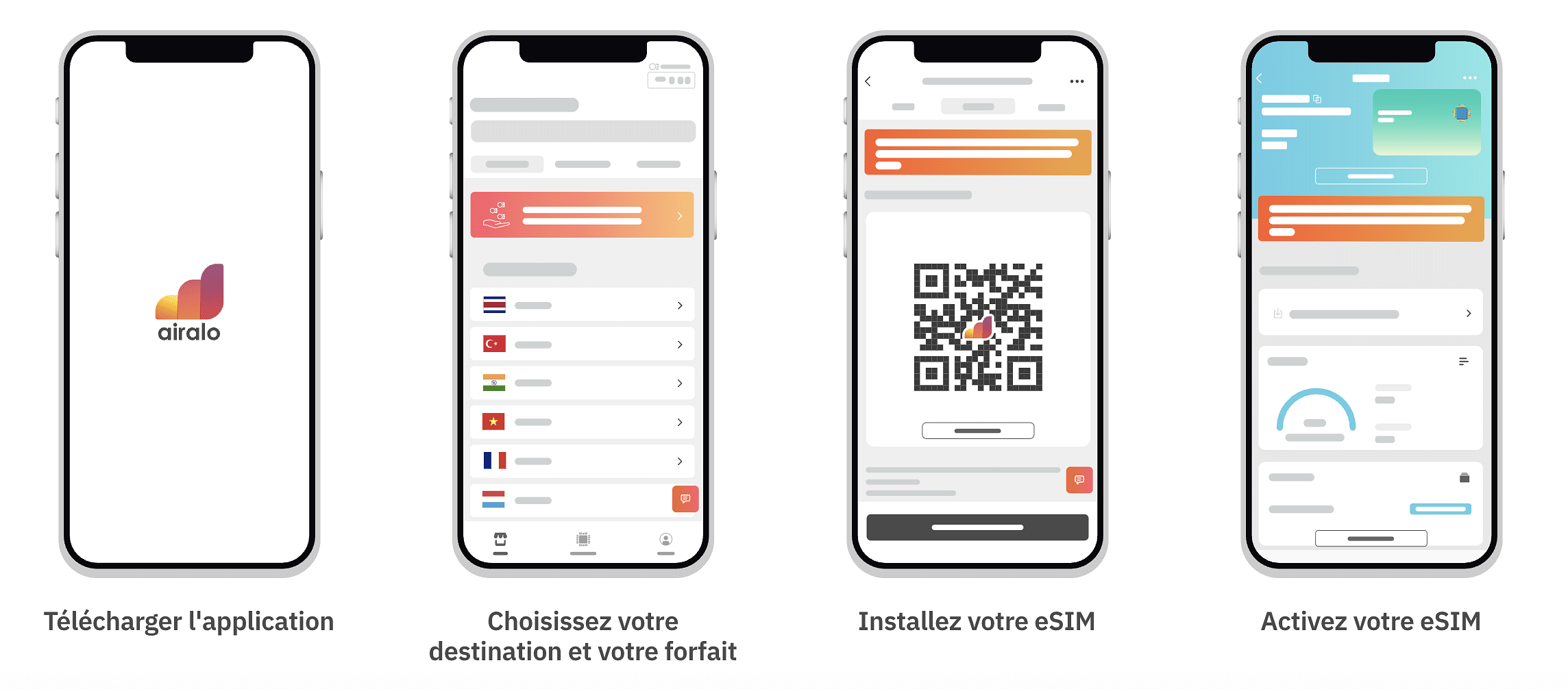 etapes d'installation esim japon avec airalo