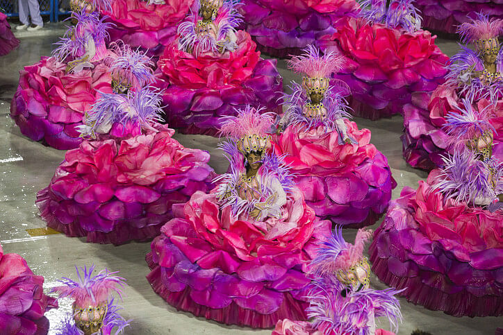 Costumes during the Brazil Carnival in Rio