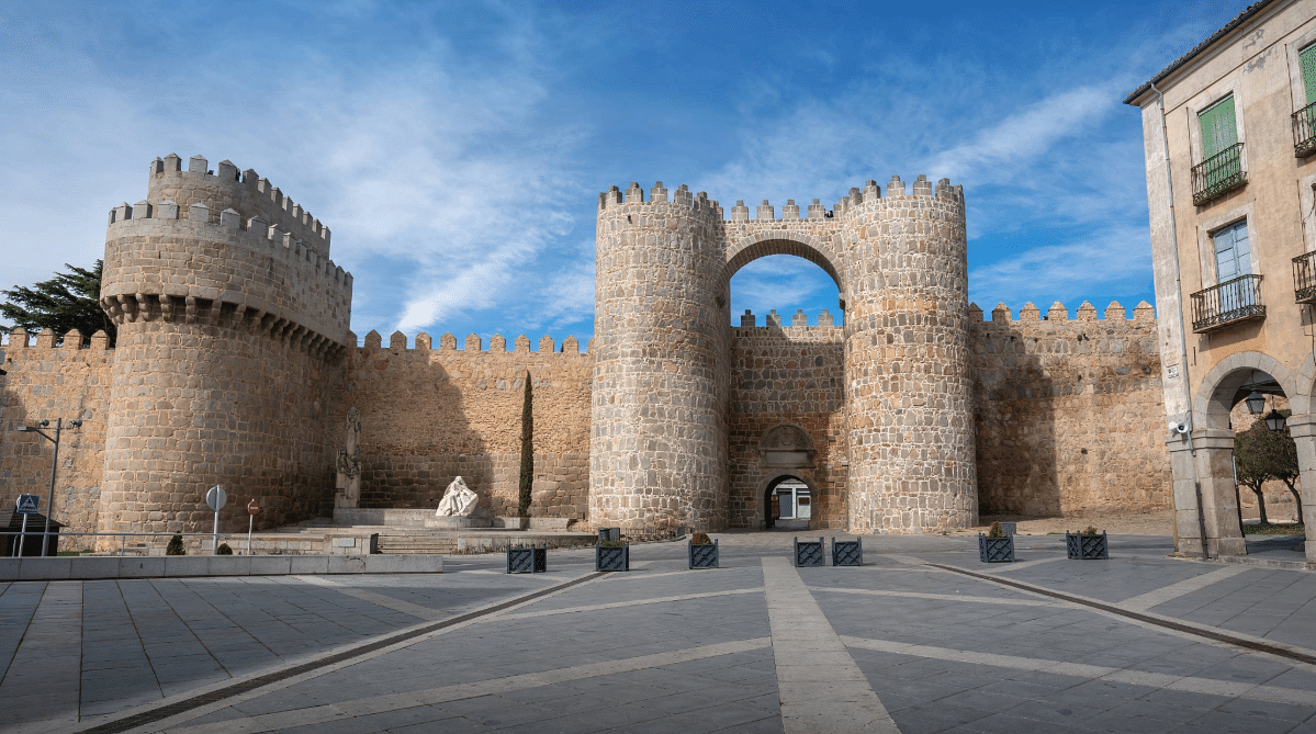 Medieval walls in Avila, Spain