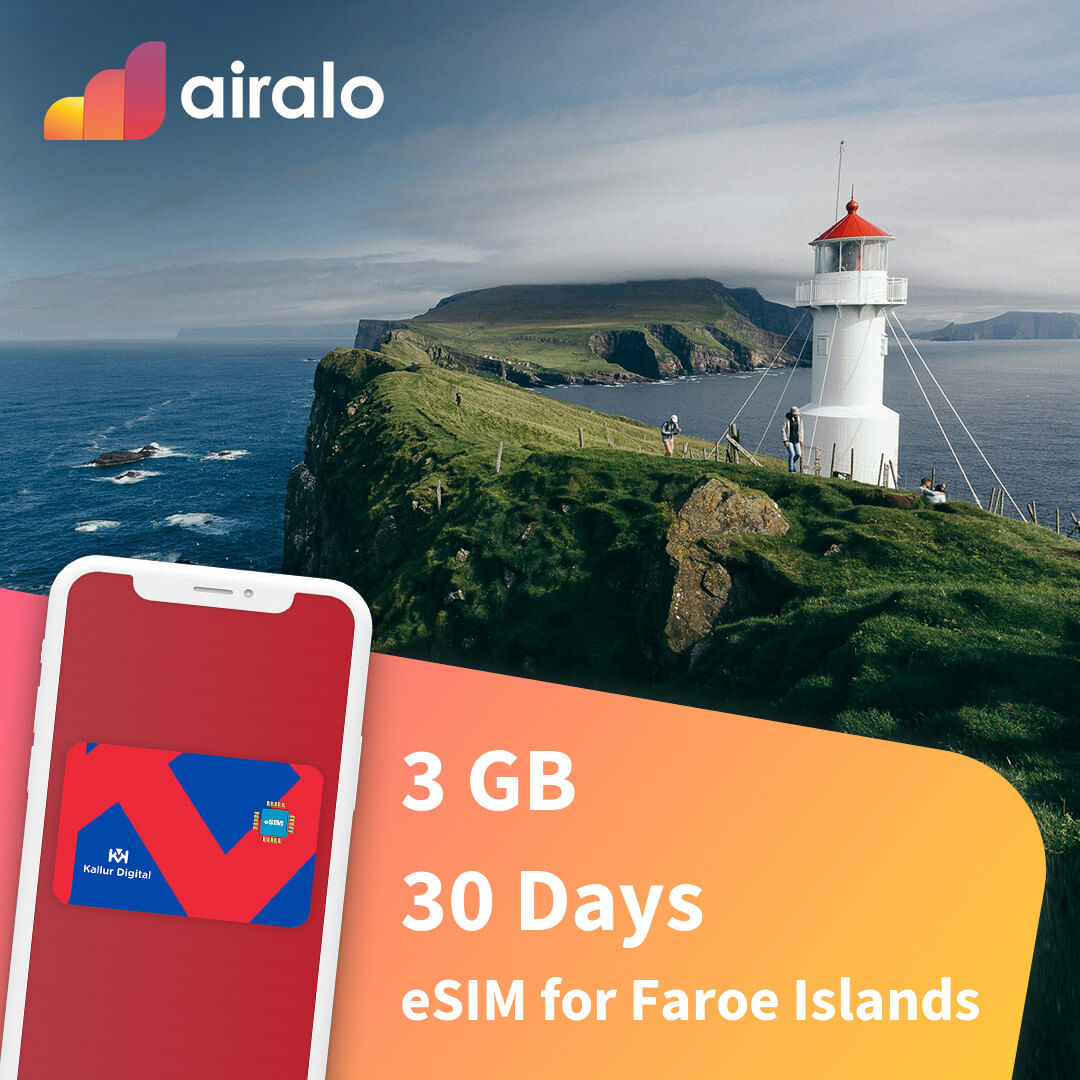 3 GB Faroe Islands travel eSIM valid for 30 days