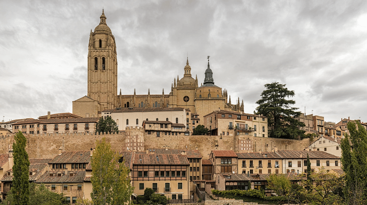 Medieval buildings in Segovia, Spain