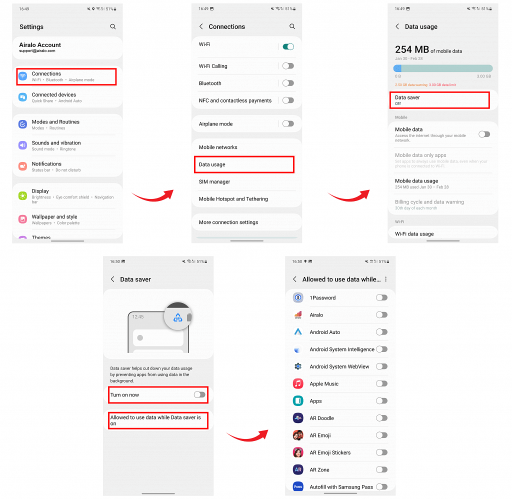 Data saver Android