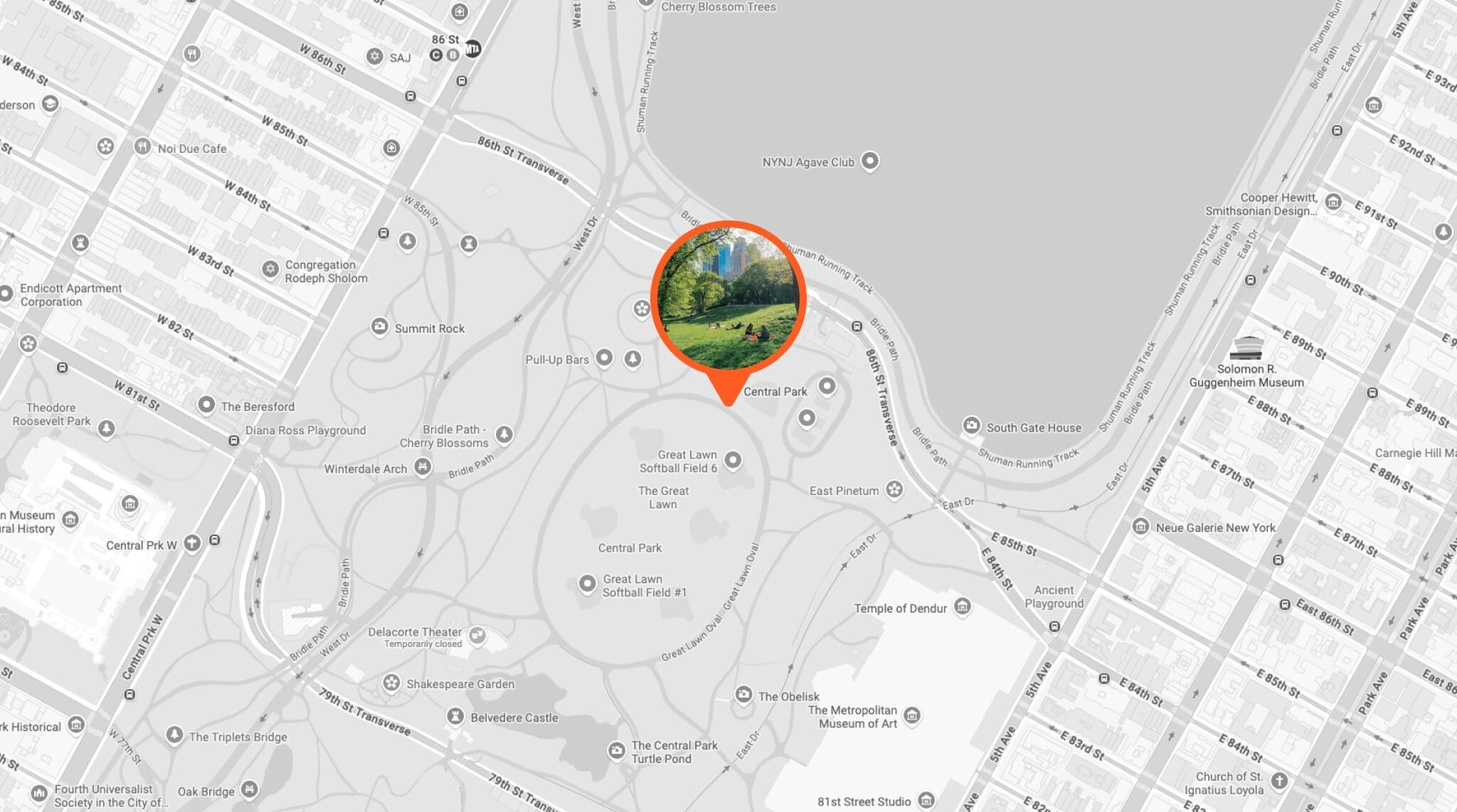 Google Maps Central Park