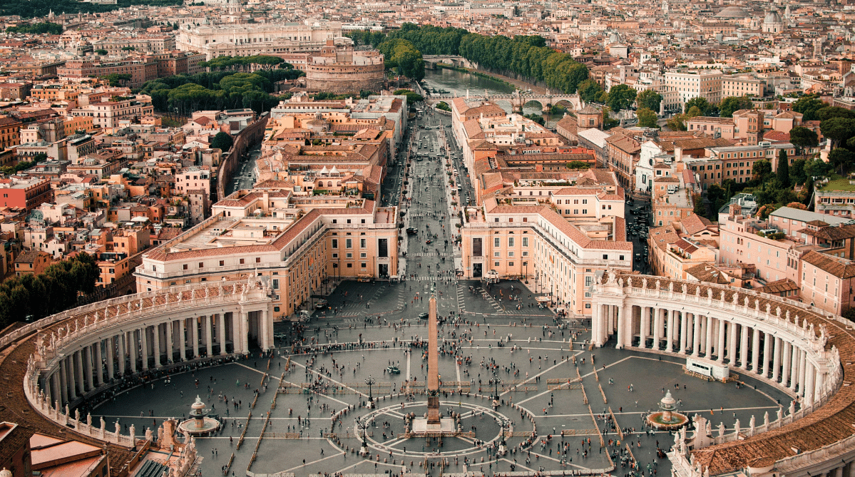 Aerial view of the Vatican City