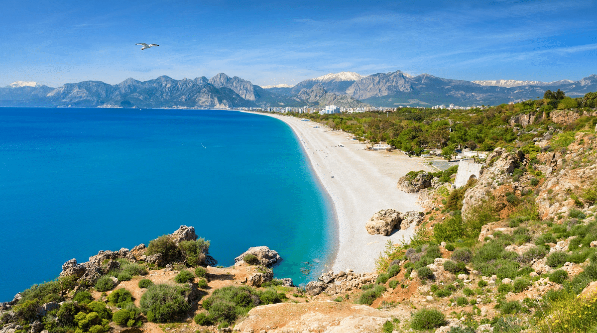 Aerial view of Konyaaltı Beach