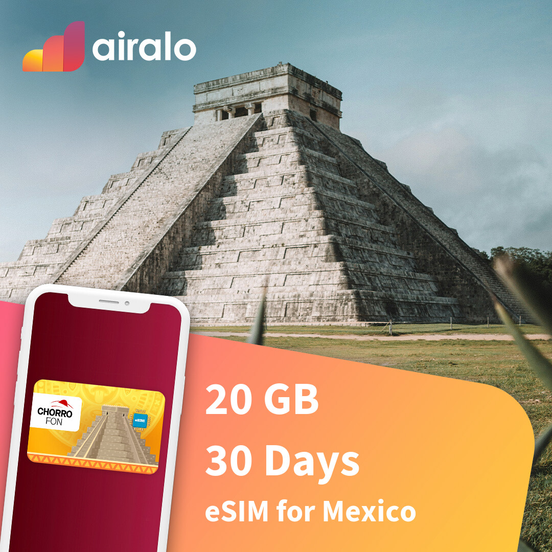 20 GB Mexico travel eSIM valid for 30 days