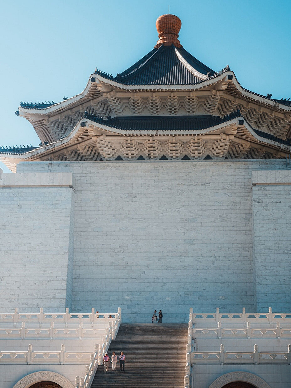 The steps of Liberty Square Temple in Taipei