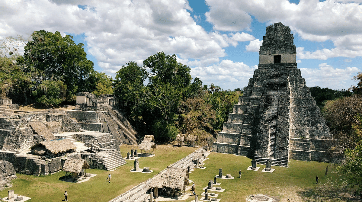Ancient ruins in Tikal National Park, Guatemala.
