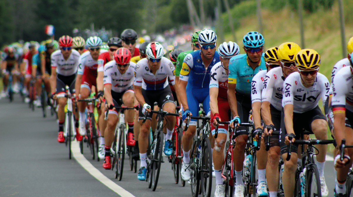 Cyclists in the Tour de France