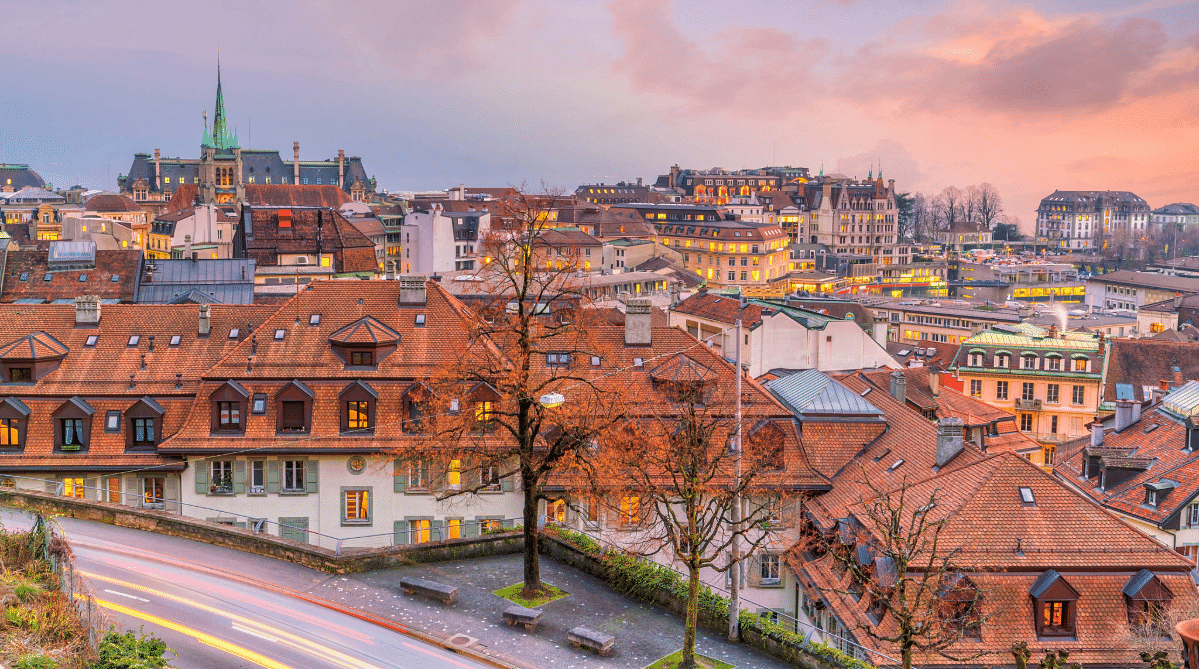 City view of Lausanne, Switzerland