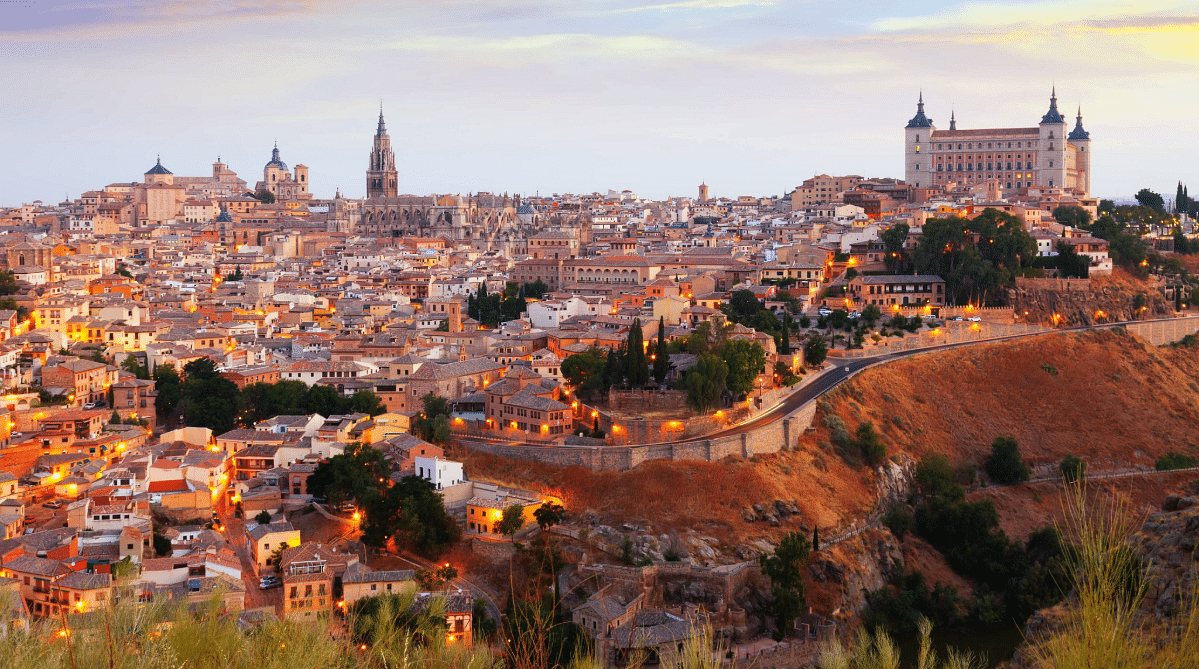 Toledo skyline at sunrise