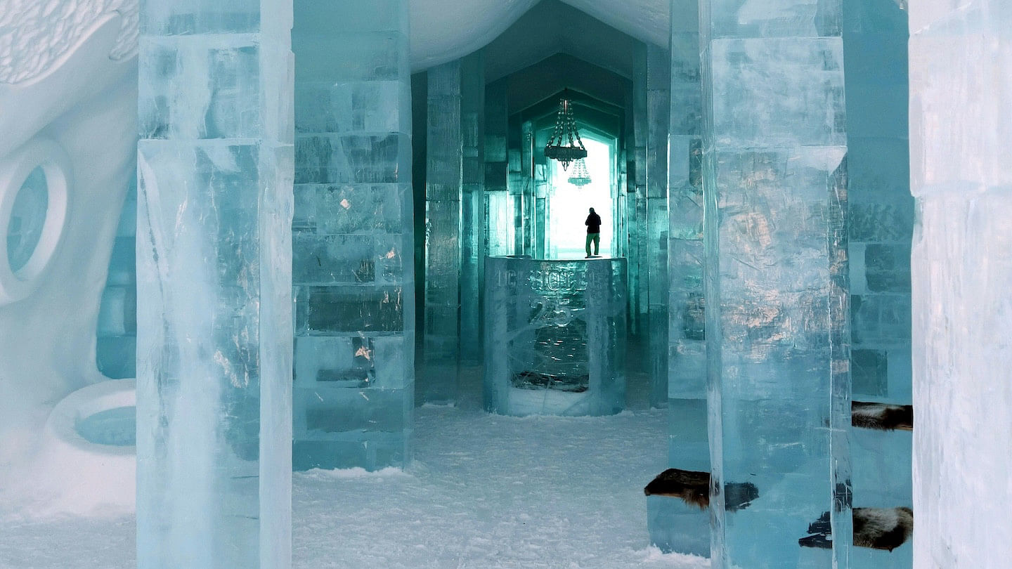 Sleep in an ice hotel