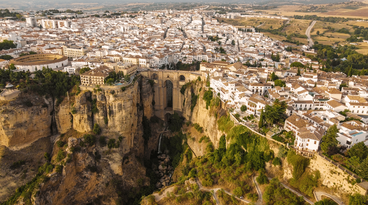 Aerial shot of Ronda, Spain