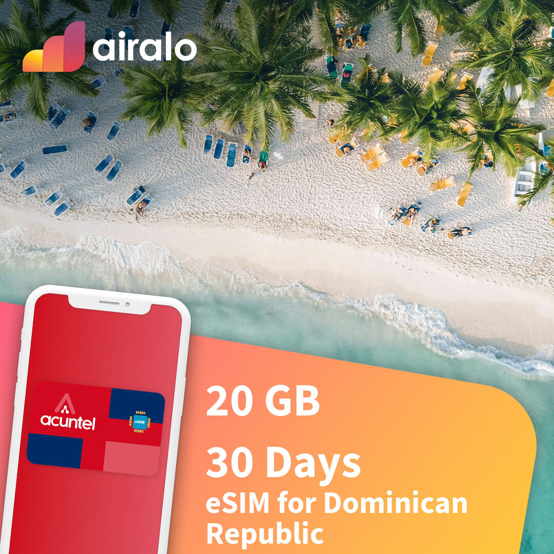 20 GB Dominican Republic travel eSIM valid for 30 days