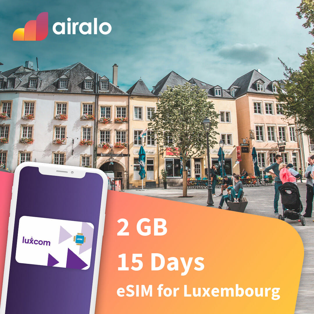 2 GB Luxembourg travel eSIM valid for 15 days