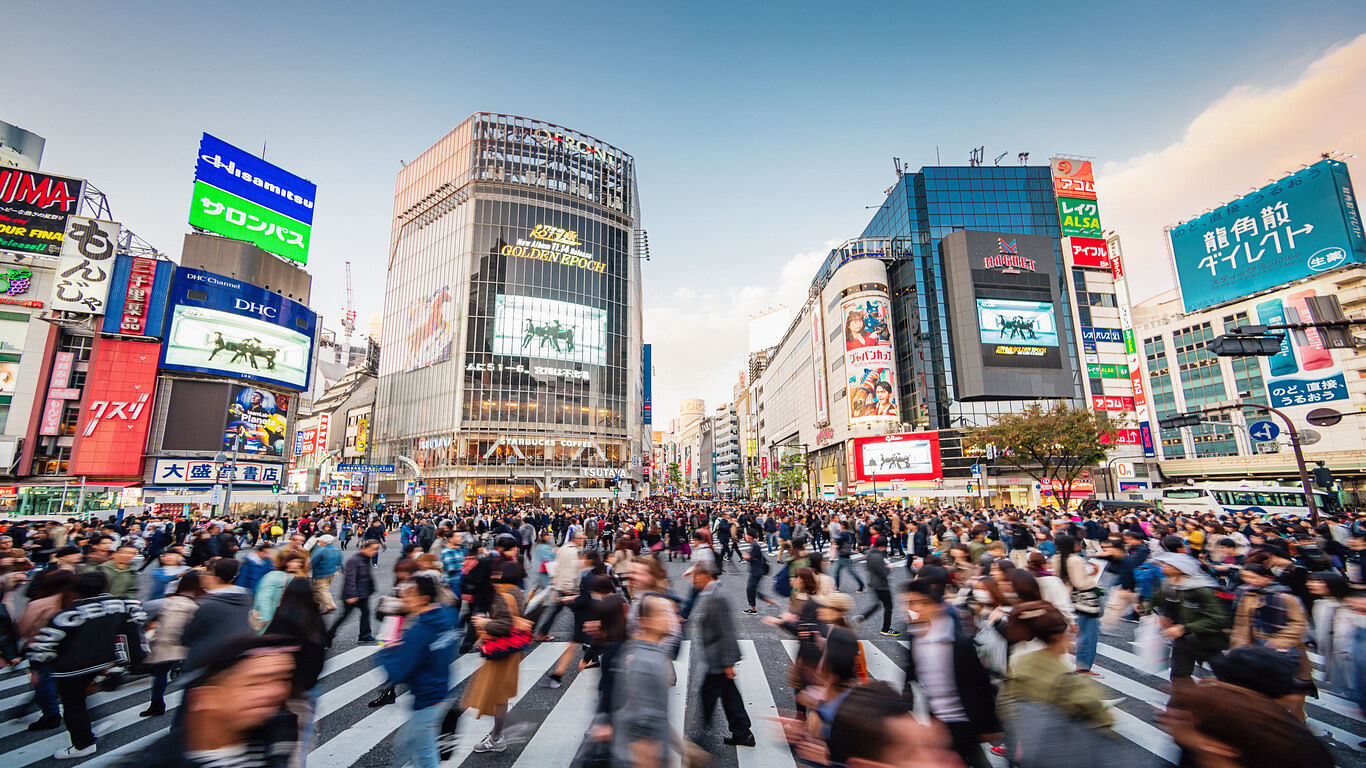 Menschenmasse in Tokyo