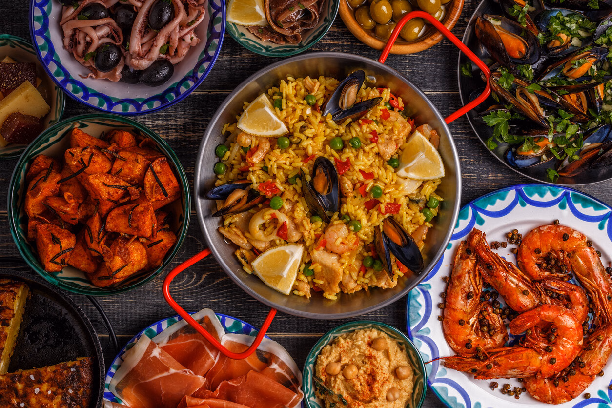 Tipico concetto di tapas spagnole