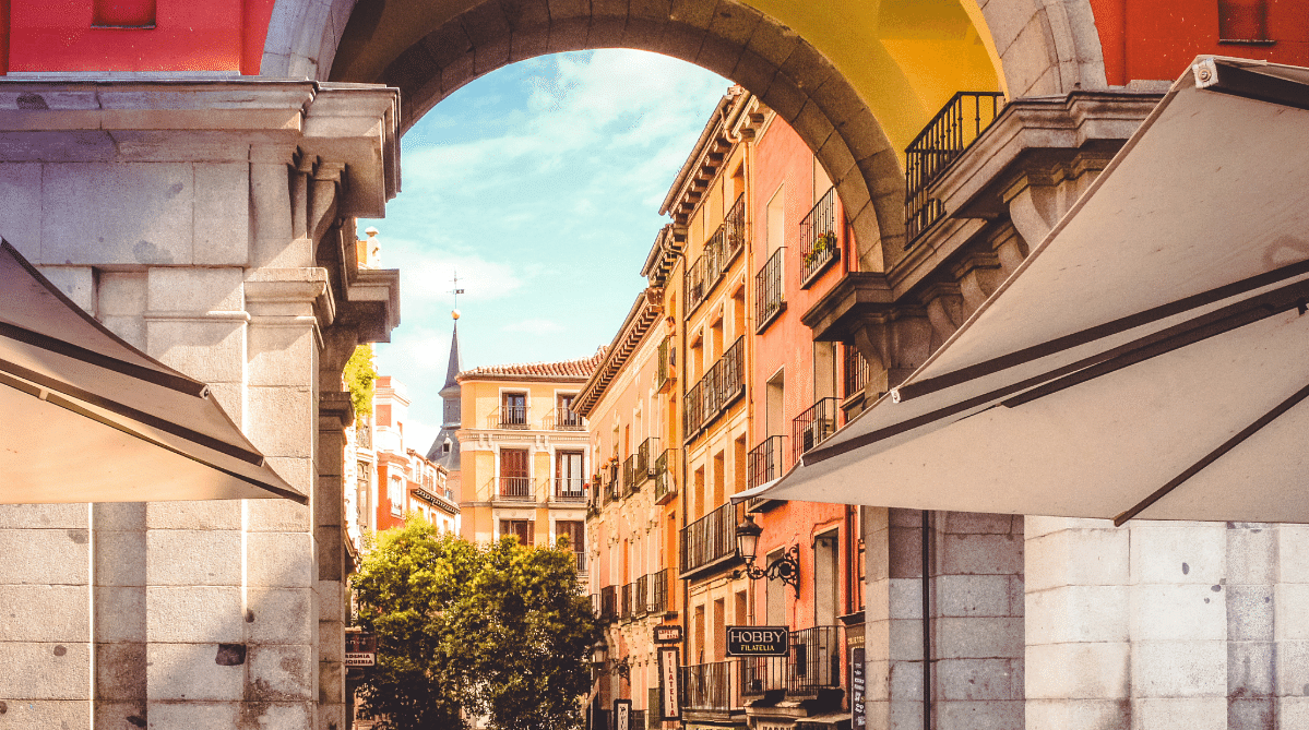 Archway in Madrid, Spain