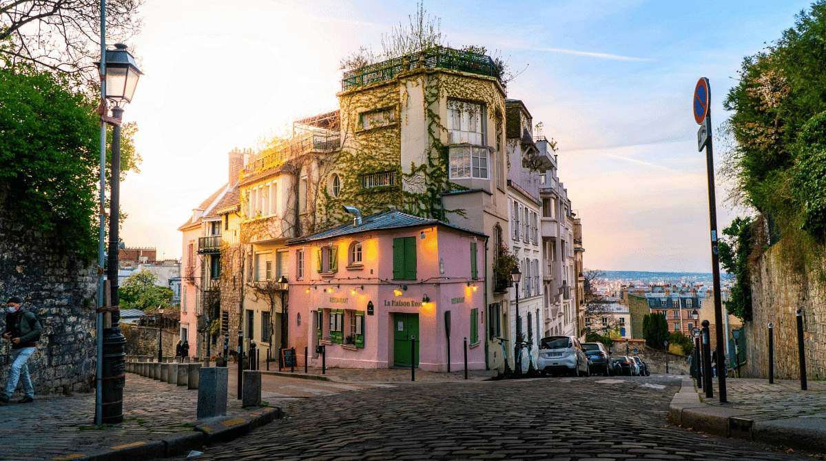 Montmartre neighborhood in Paris, France
