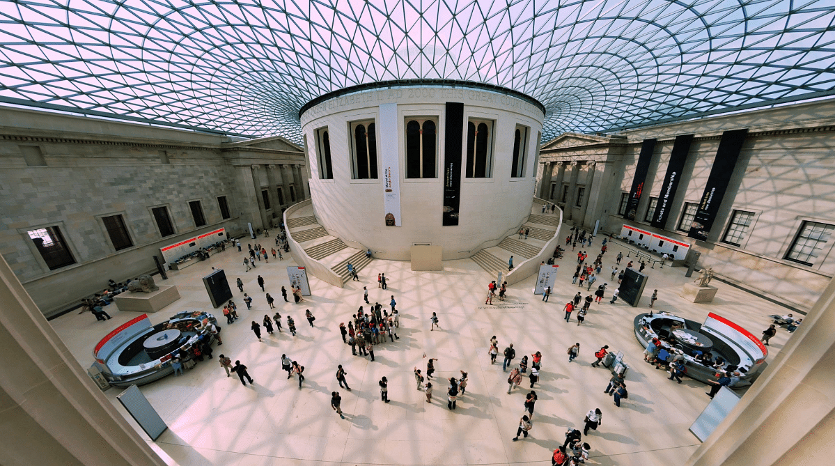 The inside of the British Museum, London