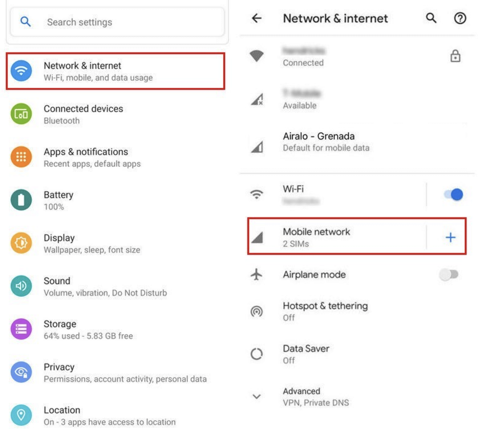 Airalo eSIM connection Android