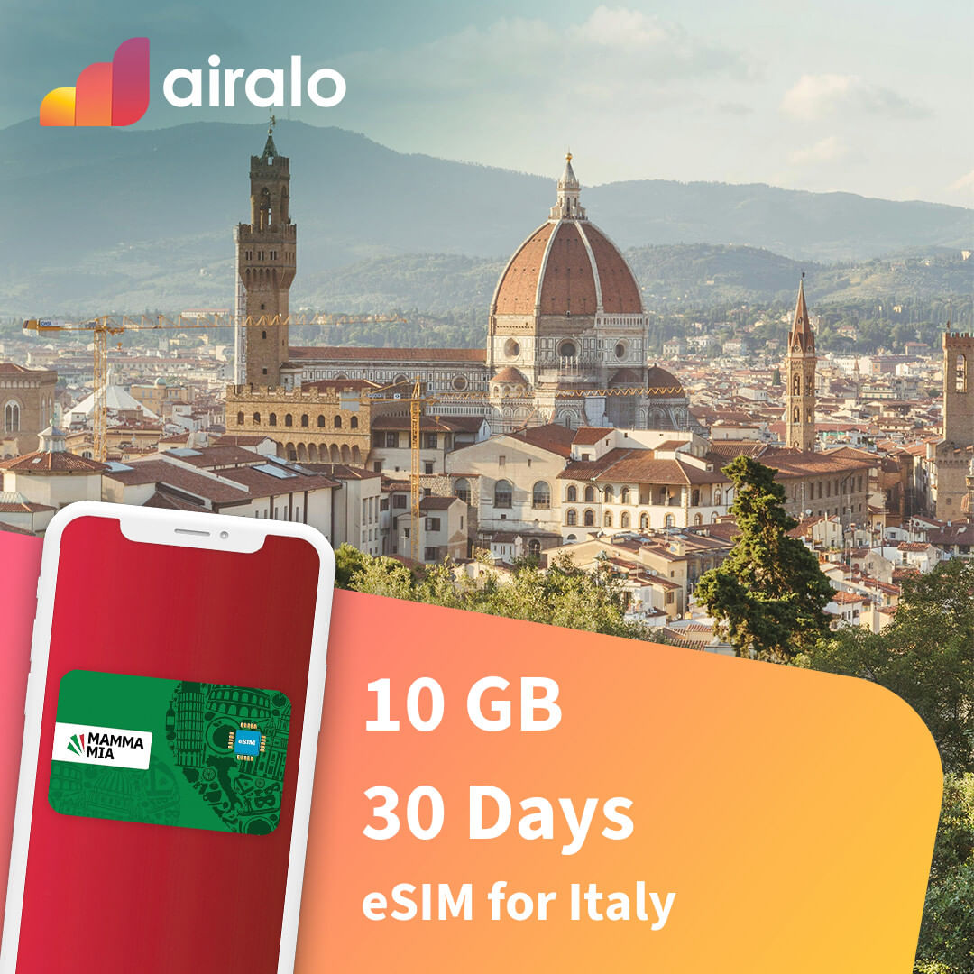10 GB Italy travel eSIM valid for 30 days